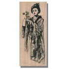 Rubber Stamp, GEISHA POURING DRINK, Japanese, Lady, Asian, Japan, Girl, Kimono
