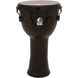Toca Mechanically Tuned Djembe with Extended Rim 12 in. Black Mamba