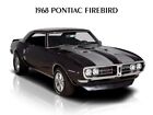 1968 Pontiac Firebird in Black NEW METAL SIGN: 9x12