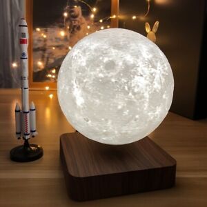 Levitating Moon Table Lamp, Magnetic Floating Night Light With 3 Lighting Modes