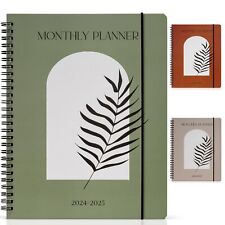 Jan 2024 - Dec 2025 Monthly Planner and Calendar Book, Organizer, 9.6x7.4 inches