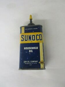 VINTAGE ADVERTISING SUNOCO HOUSEHOLD OIL OILER TIN COLLECTIBLE  A-74