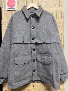 Filson Double Mackinaw Cruiser Jacket Gray Size 46 Made in USA Vintage Lot:83