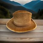 Vtg. Henschel Scully’s Suede Leather Western Cowboy Hat Unisex Med 21”
