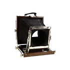 Ikeda 4X5 Anba Wood View Field Folding View Camera with Chrome Fittings