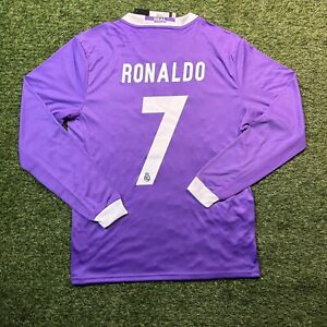 Cristiano Ronaldo #7 Real Madrid  17-18 Long Sleeve Sleeve Men’s M￼