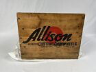 Vintage Allison Abrasive Cutting Wheel Wood Shipping Box Crate 14x13x11 RARE