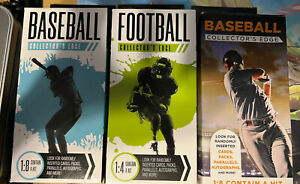 Fairfield 2  Baseball And  1 Football Cards Collectors Edge factory sealed Box