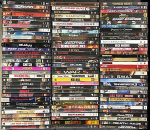 Lot of 100 Action Adventure Movies Used Previewed DVD Specific Titles Listed