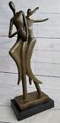 Contemporary Modern Art Bronze Statue Sculpture of Dancing Couple Romance Figure
