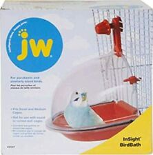 Bird Bath Bowl Cage Water Hanging Birdbath Plastic For PARAKEET LOVEBIRD FINCH
