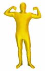 Yellow Green Man Full Body Suit Spandex Zip Up Bodysuit Fancy Dress Costume
