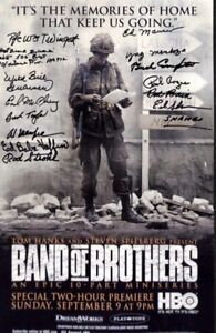 Band Of Brothers Multi Signed Photo By 14 WWII Easy Company 101st PSA/DNA