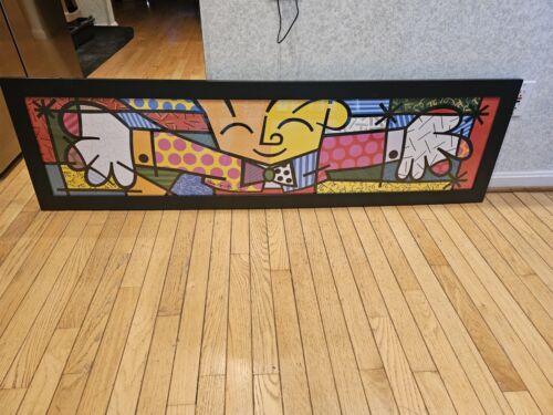 Romero Britto The Hug Poster Framed Out Of Print