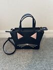 Kate Spade New York Black Cat Leather Crossbody Handbag