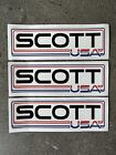 Scott USA 🇺🇸 Vintage Retro Motocross Stickers / Decal (175mm x 55mm) X 3
