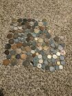 large lot of old coins, 1700s, 1800s, 125+ coins, poor shape, 1.5 pounds