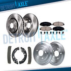 Front Rotors Pads Rear Drum Shoes for 2006 2007 2008 2009 2010 2011 Honda Civic