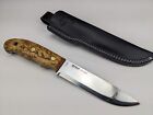 Helle Knives - Didi Galgalu Knife - 14C28N Steel - Norway Made + Leather Sheath