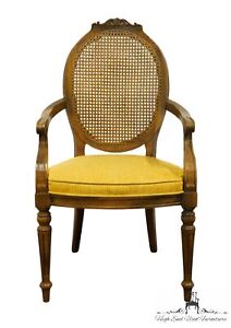 CENTURY FURNITURE Italian Neoclassical Tuscan Style Cane Back Dining Arm Chair