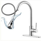 Kitchen Faucet Chrome Pull Down Kitchen Sink Mixer Tap With Sprayer 1 or 3 Hole