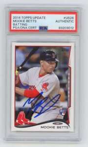 Mookie Betts 2014 Topps Update #US26 Rookie RC Signed PSA DNA Authentic Auto `