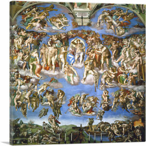 ARTCANVAS The Last Judgement 1541 Canvas Art Print by Michelangelo