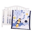 Baby Crib Bedding Set for Boys 3Piece Toddler Nursery Crib Sets for Space Theme