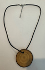 Tree of Life Wooden Pendant Necklace, natural Wood Round Necklace Pendant