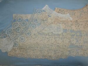 LOT OF VERY FINE ANTIQUE VICTORIAN  LACE TRIM LONG LENGTHS 19th CENTURY