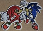 Sonic the Hedgehog Knuckles with Sonic Fighting embroidered Iron on patch