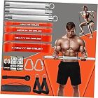 Portable Extra Heavy Home Gym Resistance Band Bar Set with 4 98CM/38.5