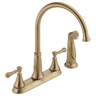 Delta Cassidy Kitchen Faucet with Sprayer Champagne Bronze-Certified Refurbished