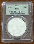 1890 P Morgan Silver Dollar PCGS MS63 OGH No Reserve Free Shipping