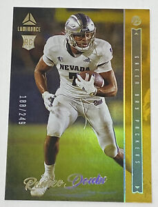 Romeo Doubs Rookie Card /249 GOLD Parallel 2022 Panini Luminance #123 RC Packers