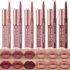 12Pcs Lip Liner and Lipstick Set, 6 Colors Matte Liquid Lip Sticks + 6 Matchi...