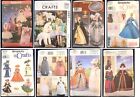 Lot of 8 Doll Clothes Patterns 11-1/2