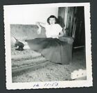 New ListingPretty Woman Sits in Living Room Photo 1950s Fashion Feet High Heels on Sofa