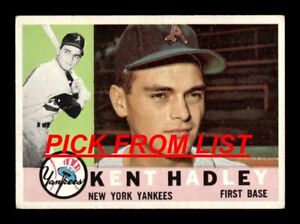 1960 Topps 3-433 VG Pick From List All PICTURED