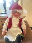 Vintage Arne Hasle Norwegian Norge Christmas Doll Elf Nisse Rare  Female Seated