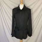 Burberry Trench Coat Mac Jacket Belted Nova Check Collar Genuine Mens S/M