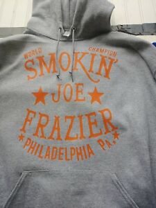 NEW smokin joe Frazier philadelphia city boxing hoodie hooded sweatshirt GYM BAR
