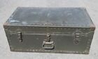 Vintage US Army Military Rauchbach Mfg Foot Locker Trunk Chest Storage Box Green