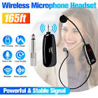 UHF Wireless Microphone Headset 165ft 1/4'' Plug Handheld Mic 2 in 1 for Speaker