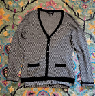 EtCetera Herringbone Wool Cashmere Cardigan Sweater Women's Medium