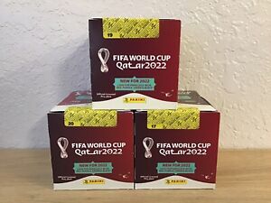 Panini FIFA World Cup Qatar 2022 50 Pack Sticker Box Factory Sealed 250 Stickers