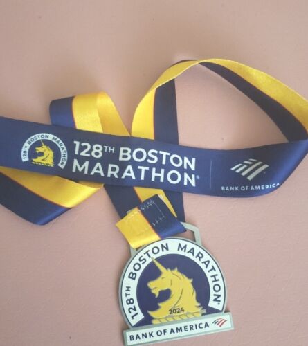 New Listing2024 - 128th Boston Marathon Bank Of America B.A.A Finishers Medal