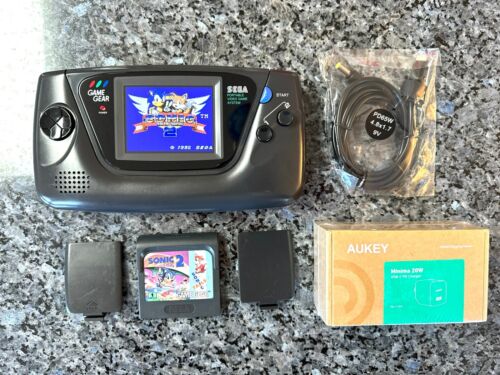 Sega Game Gear - Works, Recapped, LCD Screen Mod, Glass Lens, Clean Shell +more