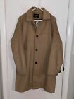 NEW $240 Abercrombie & Fitch Wool Blend Men’s Size Large Winter Top Coat Tan