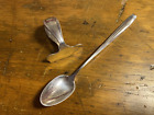 TIFFANY Cordis pattern sterling silver baby food pusher and feeding spoon